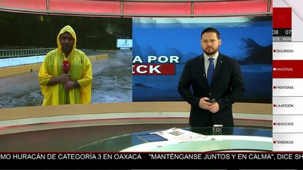 Se registran fuertes lluvias en Huatulco, Oaxaca, por el huracán 'Erick'