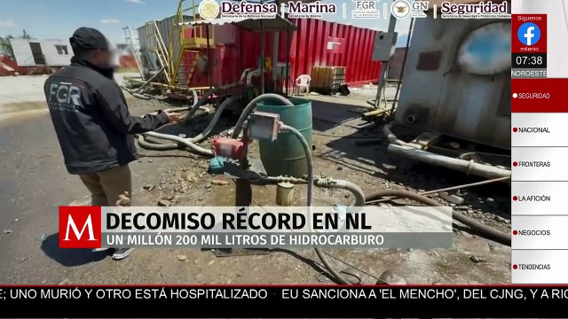 Aseguran más de un millón de litros de hidrocarburo robado en cateo en Allende, Nuevo León