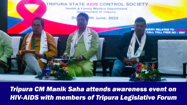 Tripura CM Manik Saha awareness programme on HIV-AIDS with members of Tripura Legislative Forum