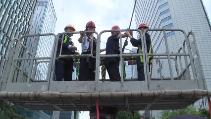 한화오션 하청 노사 합의...97일 만에 고공농성 해제 / YTN