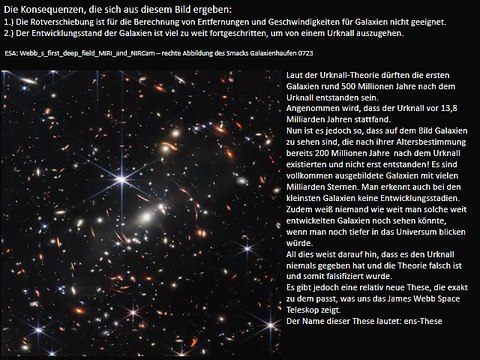 Die ens-These wurde nun vom James Webb Teleskop bestätigt!