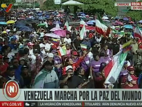 Venezolanos envían mensaje de paz a los pueblos del mundo