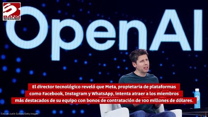 Director de OpenAI, Sam Altman, afirma que Meta intenta atraer a su personal con ofertas millonarias