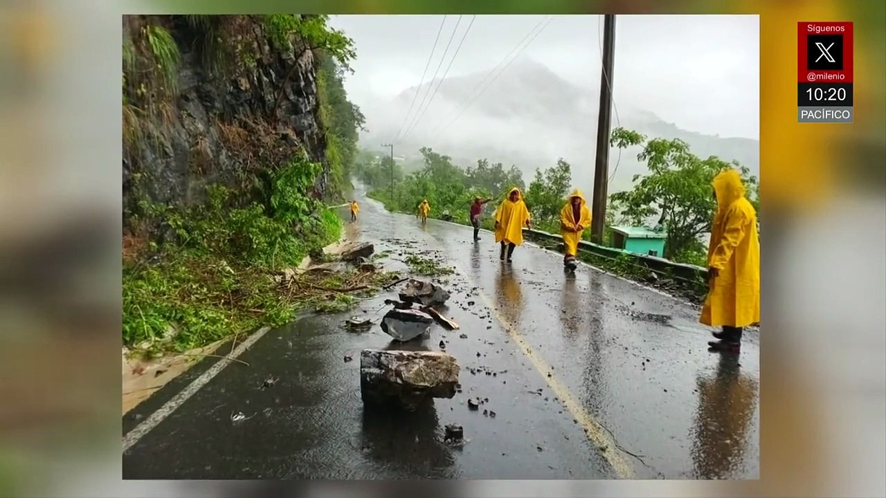 Autoridades advierten derrumbes en carreteras de Hidalgo tras intensas lluvias