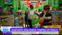 Habitantes de Acapulco realizan compras de pánico