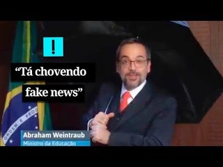 "Tá chovendo fake news" ironiza Weintraub sobre contigenciamento no Museu Nacional