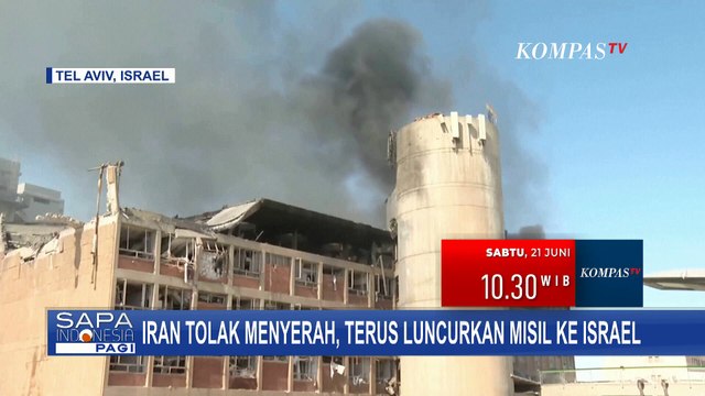 Penampakan Rudal Iran Hantam RS di Israel, Kepulan Asap Membumbung Tinggi