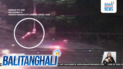 Kotse, tumagilid matapos bumangga sa paanan ng flyover; driver, nakaidlip umano habang nagmamaneho | Balitanghali