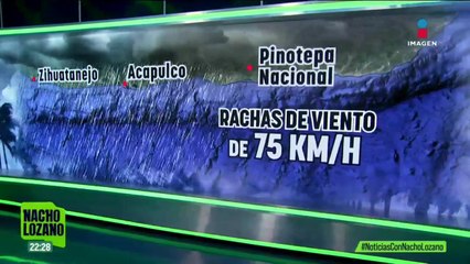Erick avanza como depresión tropical, luego de impactarse en Oaxaca como huracán categoría 3