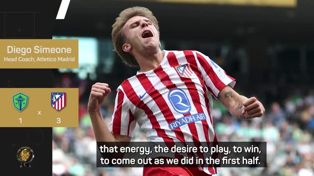 Simeone pleased at how Atlético handle 'win or bust' victory over Seattle Sounders