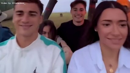 El viaje en globo de Gavi con su novia durante un safari en Tanzania