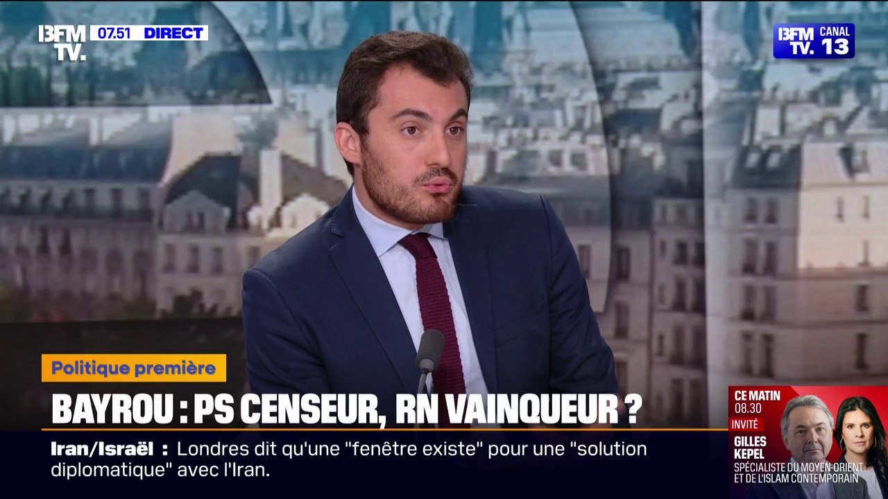 ÉDITO - "Si les socialistes renouent avec la posture dogmatique de la censure automatique, alors les nationalistes [...] auront l'avenir de François Bayrou entre les mains"