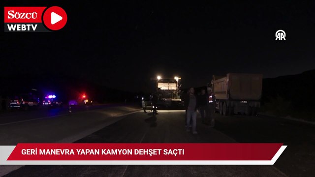 Geri manevra yapan kamyon dehşet saçtı: 5 işçi hastanelik oldu