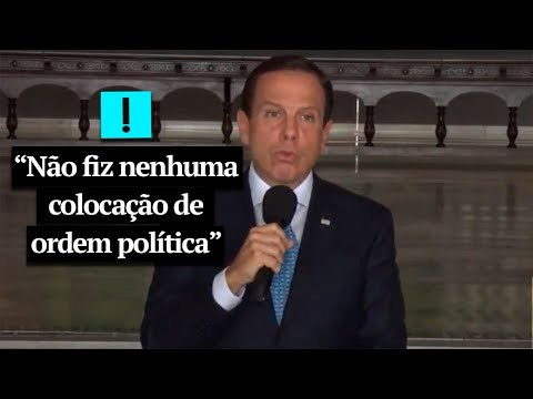 “Não fiz nenhuma colocação de ordem política”, diz Doria sobre videoconferência com Bolsonaro