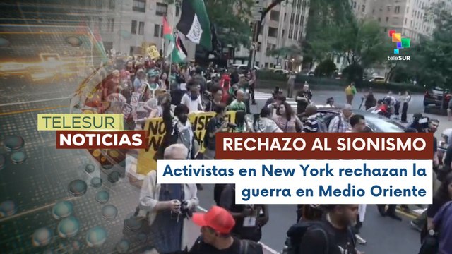 Jóvenes de la ciudad de New York protestan en rechazo al régimen sionista