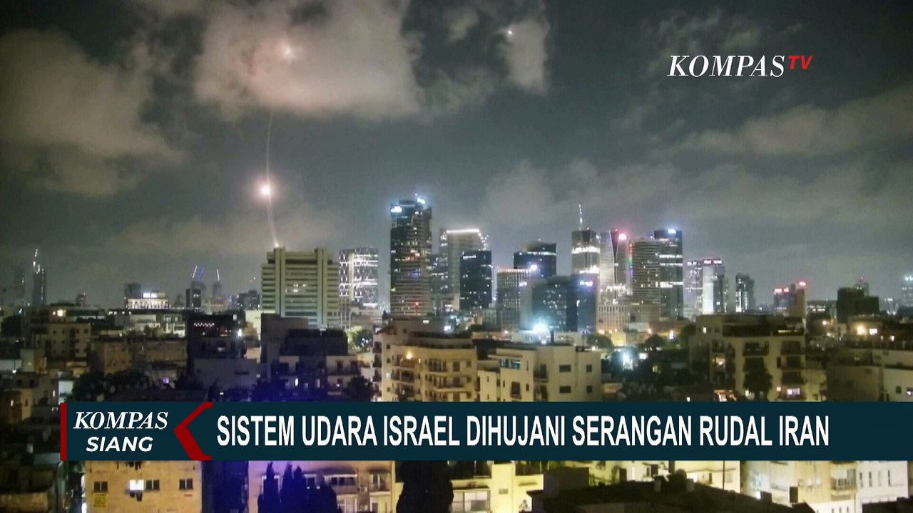 Detik-Detik Rudal Balistik Iran Gempur Langit Israel, Tel Aviv dan Jerusalem Dihujani Ledakan