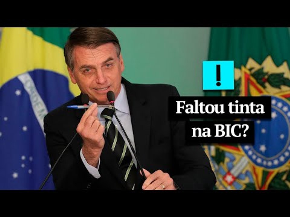 Faltou tinta na Bic?