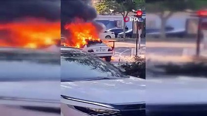 LPG'li araç seyir halindeyken alev topuna döndü!