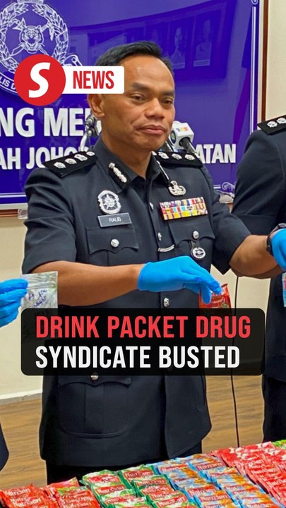 Johor cops nab six, bust drug syndicate using drink packets as cover