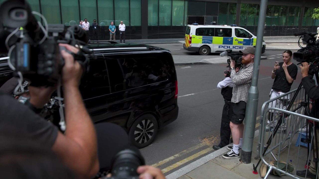 Singer Chris Brown arrives at UK court for hearing over alleged assault