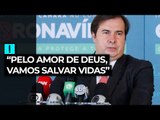 Maia rebate Eduardo: “Pelo amor de Deus, vamos tratar de salvar vidas e empregos no Brasil”