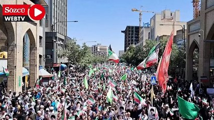 Tahran'da halk sokağa döküldü