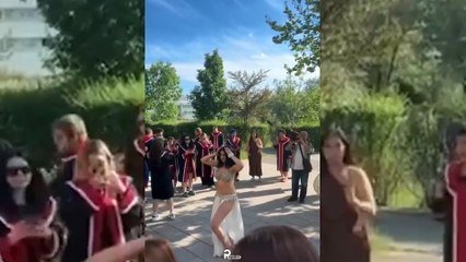 ODTÜ'de öğrenciler, mezuniyet töreni için okula dansöz getirdi