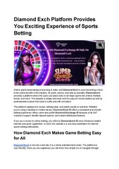 Join Diamond Exch and Get Your Diamond Exchange ID Now