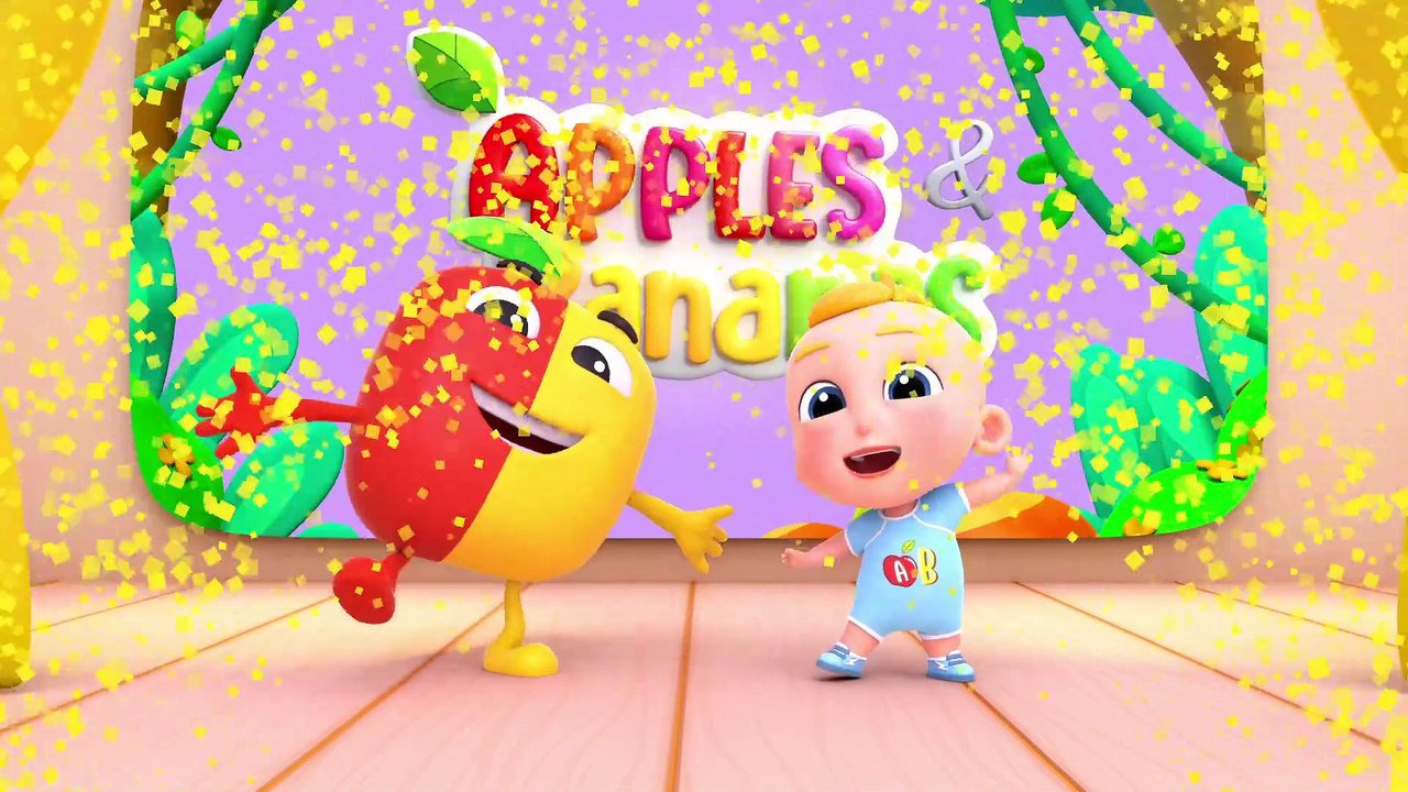 Apples and Bananas App for Learning Preschool Lessons, Nursery Rhymes and Kids Stories
