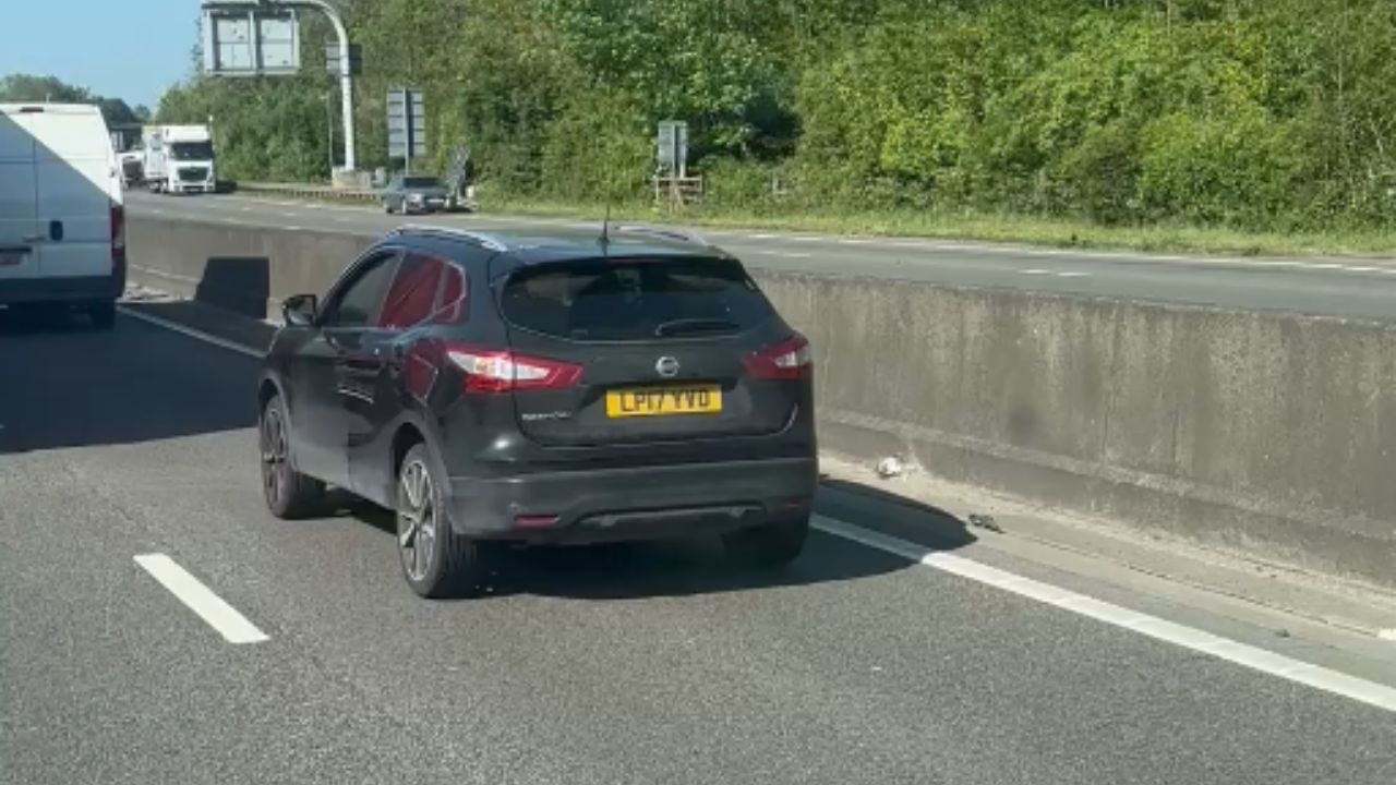 Damaged lorries left at the scene after violent...
