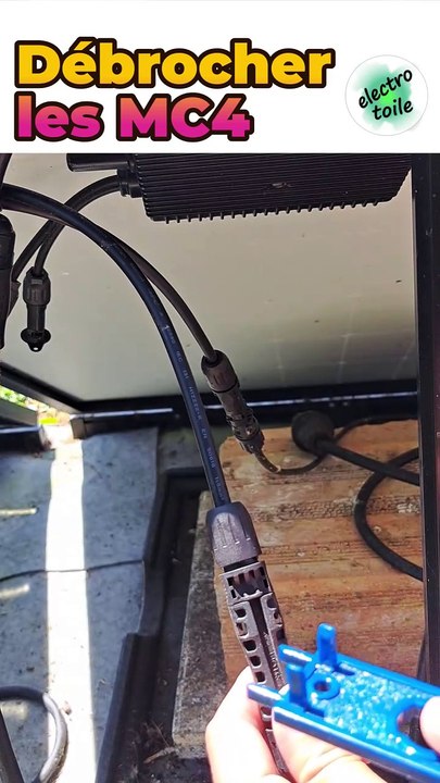 Débrocher un connecteur MC4 sans outil pro – Méthode facile avec un collier de serrage