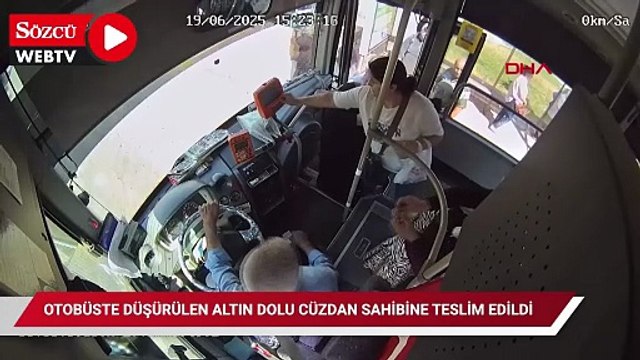 Otobüste düşürülen altın dolu cüzdan sahibine teslim edildi