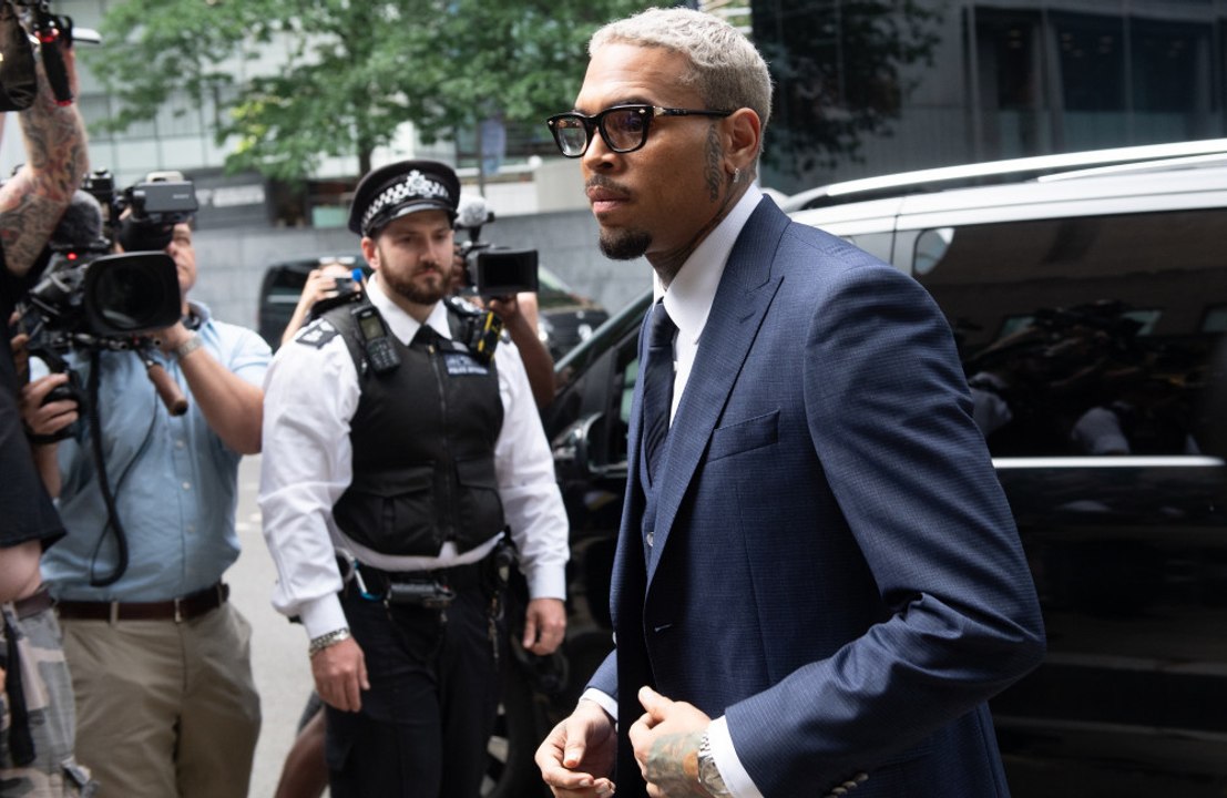 Chris Brown pleads not guilty to a GBH attempt at a London nightclub