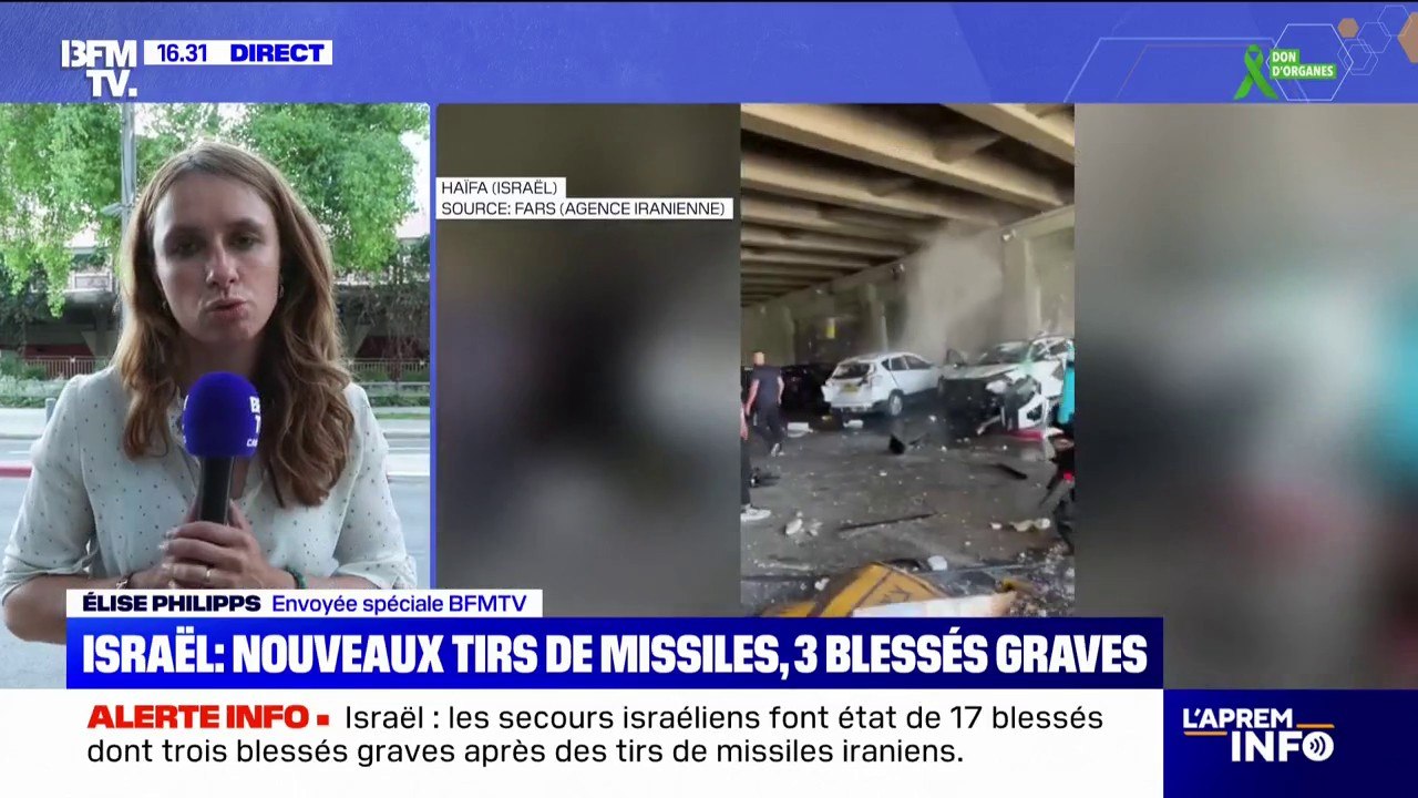 Conflit Israël/Iran: 3 blessés graves en Israël suite à de nouvelles salves de missiles iraniens