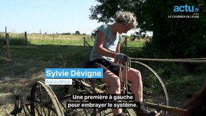 Sylvie fait son foin à l'ancienne avec sa jument Bella