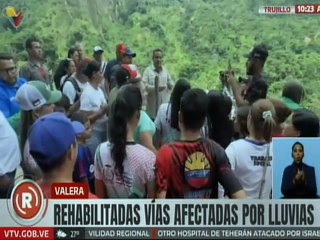 Trujillo I Rehabilitan vías afectadas por las lluvias en el sector Brisas de la Milagrosa en Valera