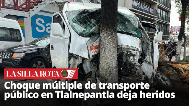 Fuerte choque entre combis deja varios heridos en Tlalnepantla, Edomex