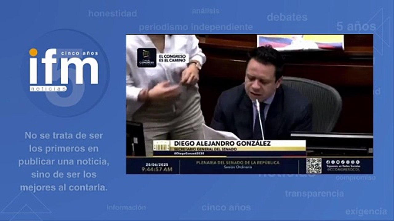 Senado aplicó la 'silla vacía' al senador Iván Name