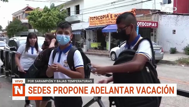 SEDES PROPONE ADELANTAR VACACIONES POR SARAMPIÓN