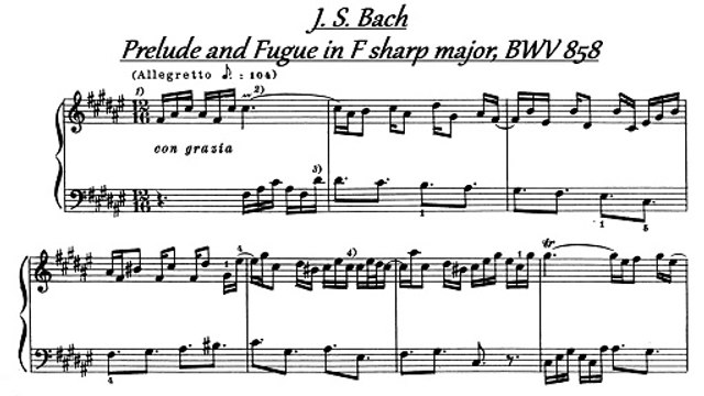 J. S. Bach - Prelude and Fugue in F sharp major, BWV 858