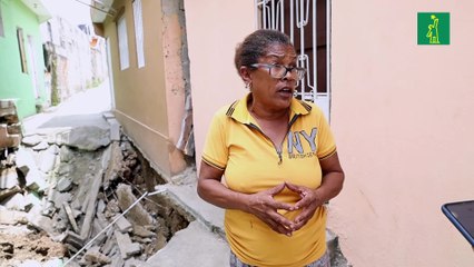 Derrumbe de una casa en una cañada de los Guaricanos