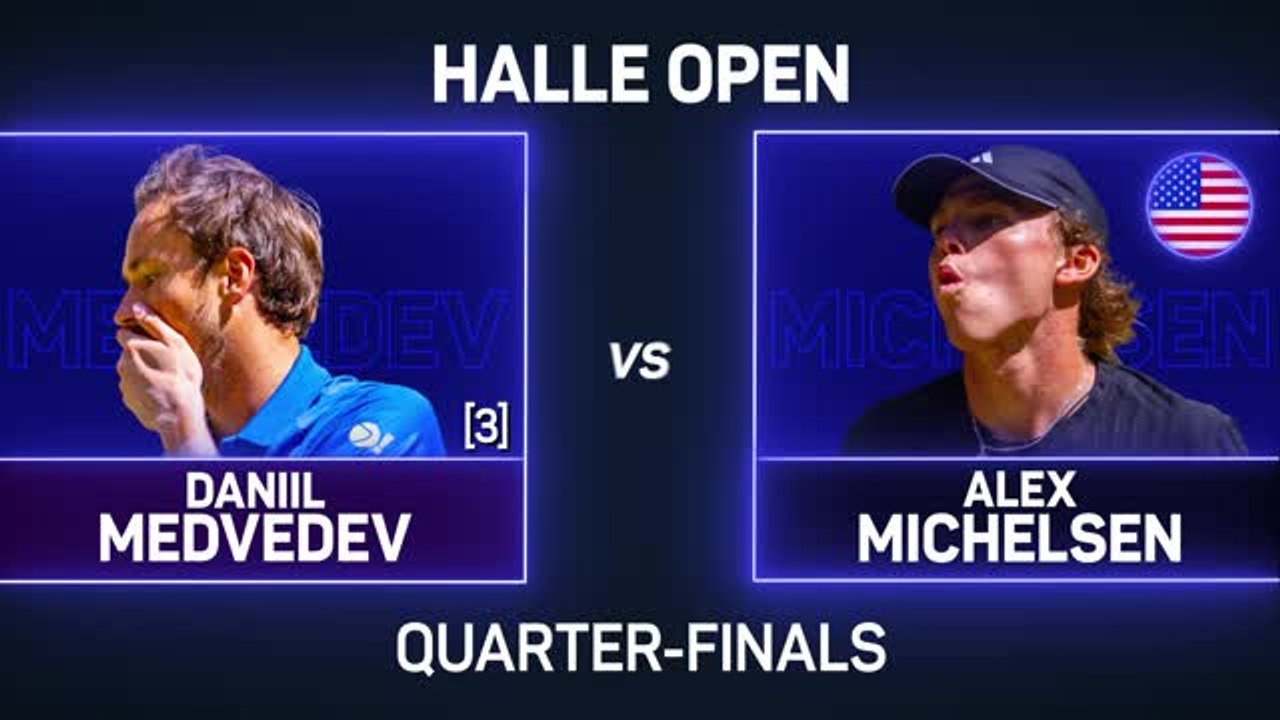 Medvedev sets up Zverev semi in Halle