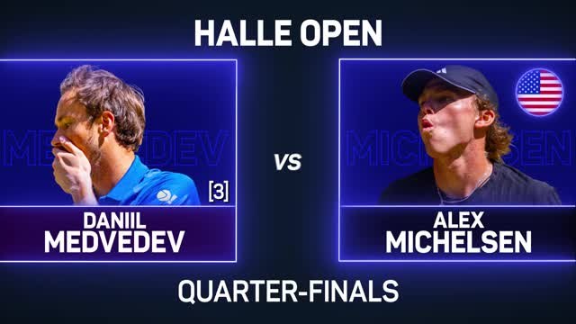 Medvedev sets up Zverev semi in Halle