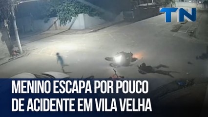 Menino escapa por pouco de acidente em Vila Velha