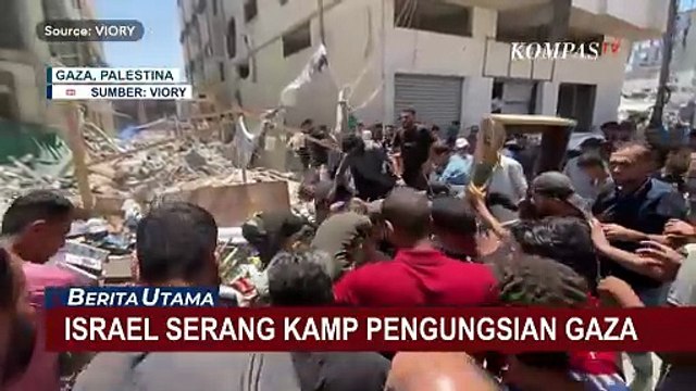 Sedang Diserang Iran dengan Rudal, Israel Serang Kamp Pengungsian Gaza