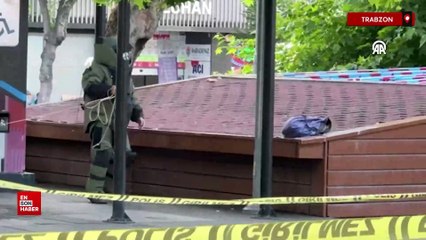 Trabzon’da şüpheli çanta fünyeyle patlatıldı