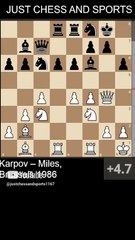 Anatoly Karpov defeats Miles with a double attack (1986)
