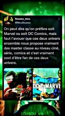 Marvel et dc mains dans la mains