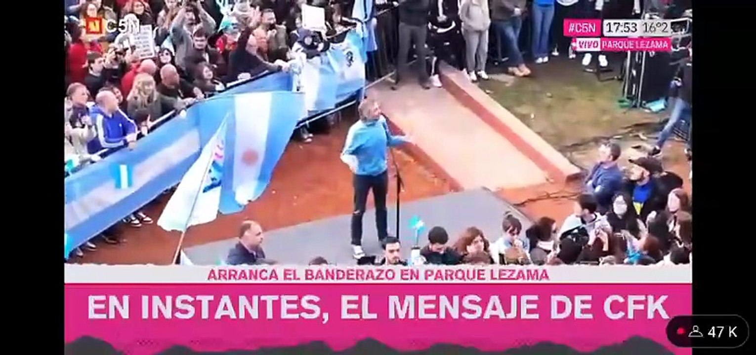 El video del discurso de Máximo Kirchner en Parque Lezama