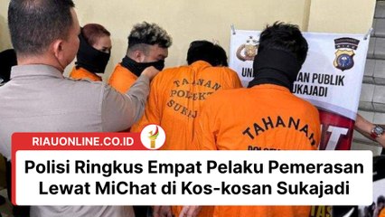 Polisi Ringkus Empat Pelaku Pemerasan Lewat MiChat di Kos-kosan Sukajadi